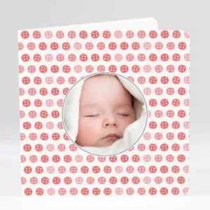 Faire-part de naissance Petits boutons colores*Faire-part Elégant New
