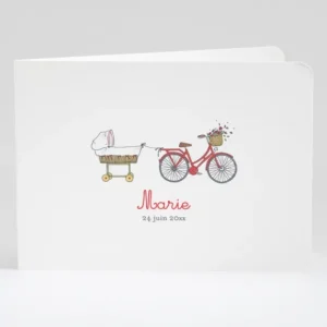 Faire-part de naissance Petite bicyclette*Faire-part Elégant Online