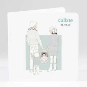 Faire-part de naissance Petit amour 2 enfants*Faire-part Elégant Best