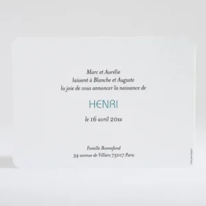 Faire-part de naissance Petit amour paysage 3 enfants*Faire-part Elégant Online