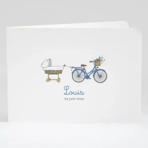 Faire-part de naissance Petite bicyclette*Faire-part Elégant Online