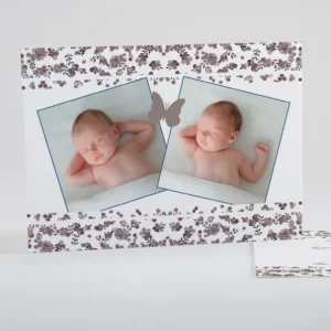 Faire-part de naissance Petit liberty papillon*Faire-part Elégant Best