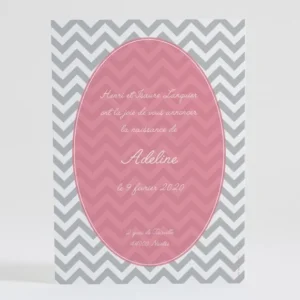 Faire-part de naissance Petits chevrons elegants*Faire-part Elégant Online