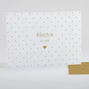 Faire-part de naissance Petit coeur*Faire-part Elégant Outlet