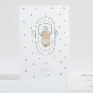 Faire-part de naissance Petit poupon*Faire-part Elégant Online