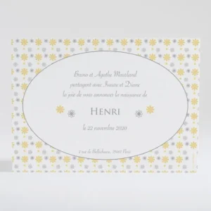 Faire-part de naissance Pele-mele de fleurs*Faire-part Elégant Outlet