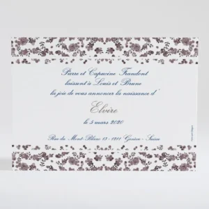 Faire-part de naissance Petit liberty papillon*Faire-part Elégant Best
