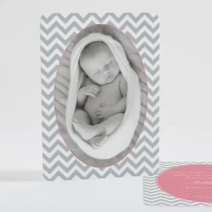 Faire-part de naissance Petits chevrons elegants*Faire-part Elégant Online