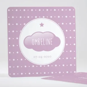 Faire-part de naissance Petit nuage*Faire-part Elégant Fashion