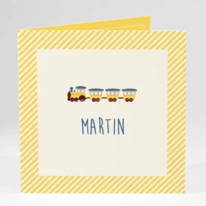 Faire-part de naissance Petit train*Faire-part Elégant Best