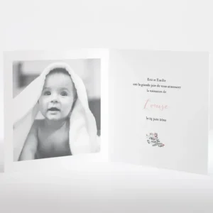Faire-part de naissance Petit tourbillon*Faire-part Elégant Hot