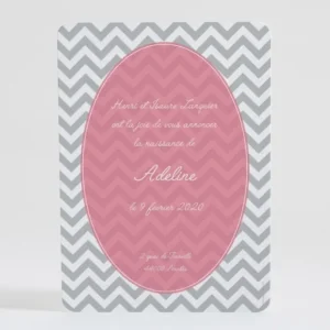 Faire-part de naissance Petits chevrons elegants*Faire-part Elégant Online