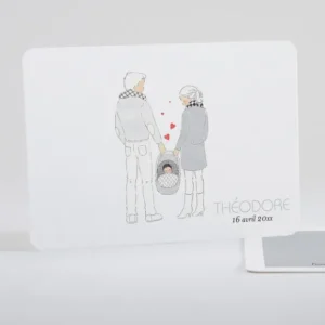 Faire-part de naissance Petit amour paysage*Faire-part Elégant Discount