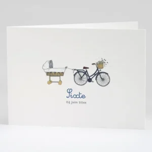 Faire-part de naissance Petite bicyclette*Faire-part Elégant Online
