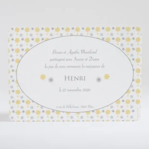 Faire-part de naissance Pele-mele de fleurs*Faire-part Elégant Outlet
