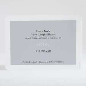 Faire-part de naissance Petit amour paysage 3 enfants*Faire-part Elégant Online