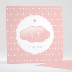 Faire-part de naissance Petit nuage*Faire-part Elégant Fashion