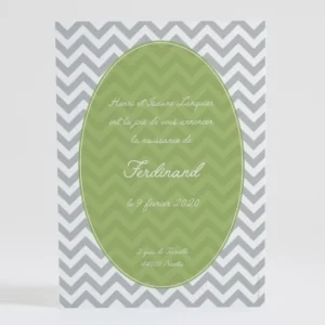 Faire-part de naissance Petits chevrons elegants*Faire-part Elégant Online