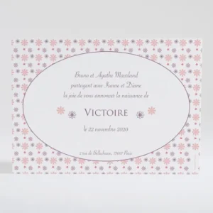 Faire-part de naissance Pele-mele de fleurs*Faire-part Elégant Outlet
