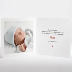 Faire-part de naissance Petit amour 4 enfants*Faire-part Elégant Fashion