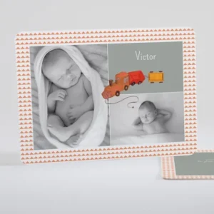 Faire-part de naissance Petit train photos*Faire-part Elégant Sale