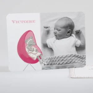 Faire-part de naissance Petite souris endormie*Faire-part Elégant Outlet
