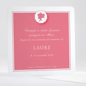 Faire-part de naissance Petite tete couronnee*Faire-part Elégant Fashion