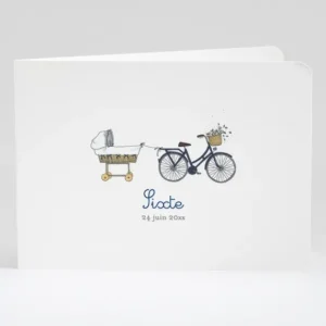Faire-part de naissance Petite bicyclette*Faire-part Elégant Online