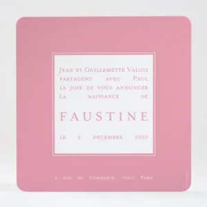 Faire-part de naissance Photo justifie elegant*Faire-part Elégant Discount