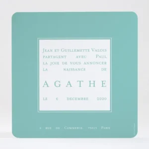 Faire-part de naissance Photo justifie elegant*Faire-part Elégant Discount