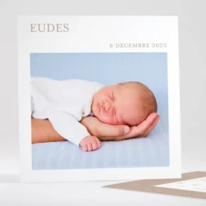Faire-part de naissance Photo justifie elegant*Faire-part Elégant Discount