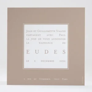 Faire-part de naissance Photo justifie elegant*Faire-part Elégant Discount