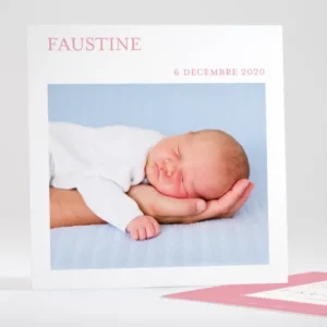 Faire-part de naissance Photo justifie elegant*Faire-part Elégant Discount