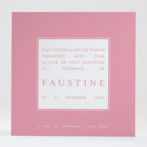 Faire-part de naissance Photo justifie elegant*Faire-part Elégant Discount