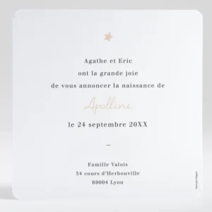 Faire-part de naissance Plein les yeux carre*Faire-part Elégant Online