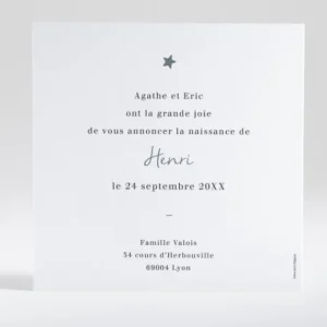 Faire-part de naissance Plein les yeux carre*Faire-part Elégant Online
