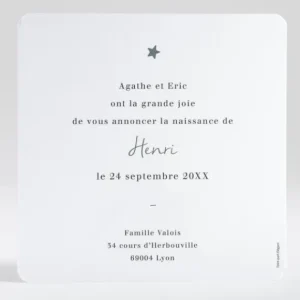 Faire-part de naissance Plein les yeux carre*Faire-part Elégant Online