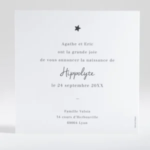 Faire-part de naissance Plein les yeux carre*Faire-part Elégant Online