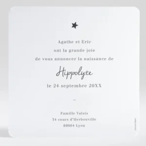 Faire-part de naissance Plein les yeux carre*Faire-part Elégant Online