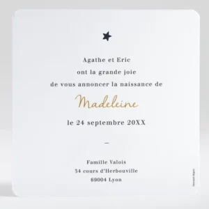 Faire-part de naissance Plein les yeux carre*Faire-part Elégant Online