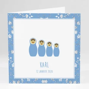 Faire-part de naissance Poupees russes*Faire-part Elégant Best