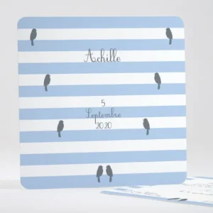 Faire-part de naissance Portee d'oiseaux*Faire-part Elégant Sale