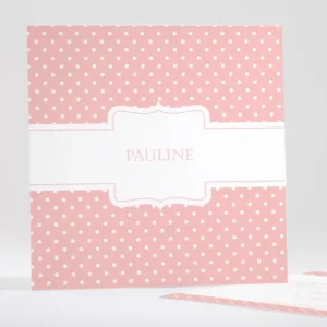 Faire-part de naissance Pois chic prenom*Faire-part Elégant Clearance