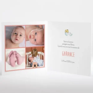Faire-part de naissance Poussin*Faire-part Elégant Clearance