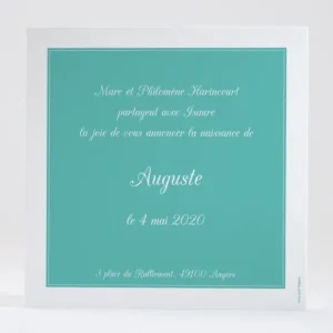 Faire-part de naissance Portrait chic Garcon*Faire-part Elégant Fashion