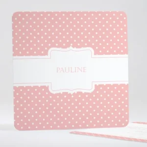 Faire-part de naissance Pois chic prenom*Faire-part Elégant Clearance