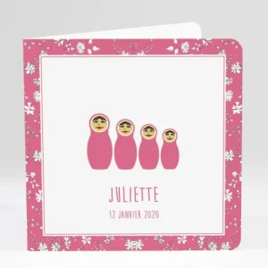 Faire-part de naissance Poupees russes*Faire-part Elégant Best
