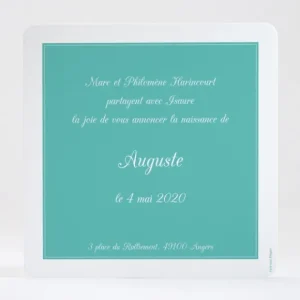 Faire-part de naissance Portrait chic Garcon*Faire-part Elégant Fashion