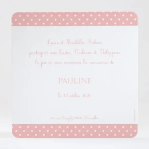 Faire-part de naissance Pois chic prenom*Faire-part Elégant Clearance