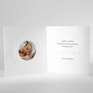 Faire-part de naissance Poesie photo*Faire-part Elégant New